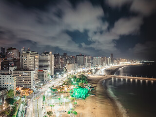 Wall Mural - Foto noturna/beira mar/Fortaleza