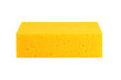 Yellow sponge isolated on white