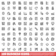 © ylivdesign - 100 business icons set, outline style
