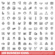 © ylivdesign - 100 business icons set, outline style