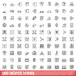 © ylivdesign - 100 device icons set, outline style