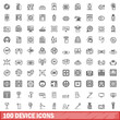 © ylivdesign - 100 device icons set, outline style