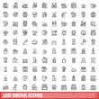 © ylivdesign - 100 drink icons set, outline style