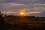 Fototapeta  - Beautiful sunset over Kodar ridge