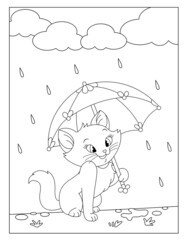 Beautiful cat coloring pages for kids