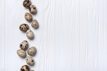 Background With Small Quail Eggs