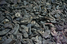 Jewish Shoes On The Nazi Auschwitz Concentration Camp From World War II