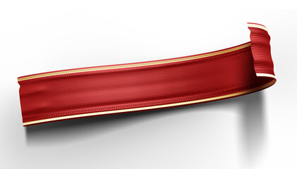 Wall Mural - 3d rendering red ribbon for compositing