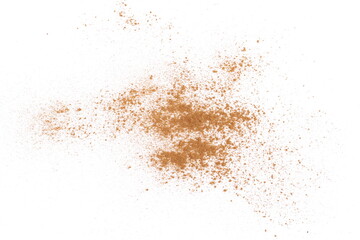 Wall Mural - Cinnamon powder pile isolated on white 