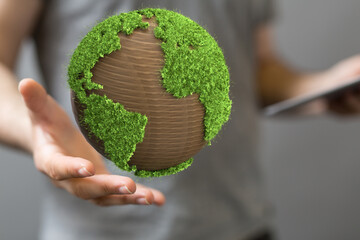 ecology and green environment concept - 3d rendering