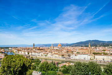 Wall Mural - Panoramic view of Florence on a beautiful day, Tuscany, Italy