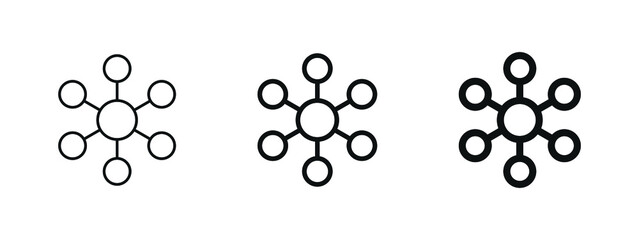 Fototapete - Connection icon, share symbol - network sharing icons, Share line icon button, outline - Connect, data sharing, link symbol	
