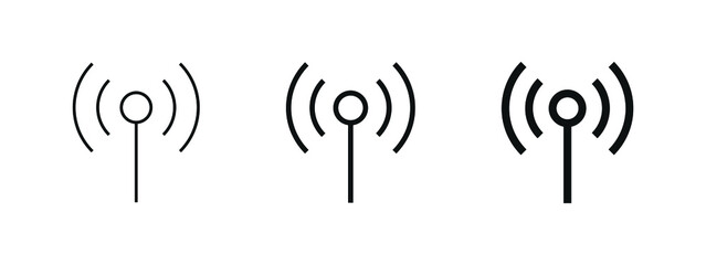 Fototapete - network signal icon radio tower symbol - Wifi, wireless connection