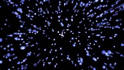 Wall Mural - abstract motion background shining with blue particles in the rays of the moonlight. 3d. 4k. isolate
