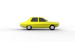© mahadi - yellow car side view with shadow 3d render