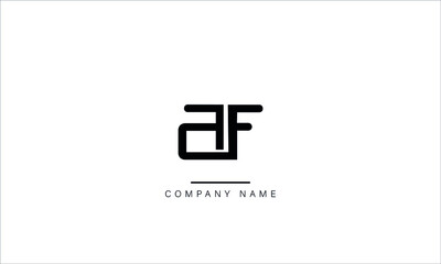 AF, FA, AF Abstract Letters Logo Monogram