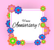 Happy anniversary - Typography, Lettering, Handwritten, vector for greeting