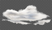 Vector Illustration. Fluffy Cloud Or Haze On A Transparent Background. Weather Phenomenon.