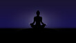© Victoria - The silhouette of a woman in a yoga position, meditation and spiritual