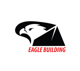 Canvas Print - Eagle Building Logo, art vector design