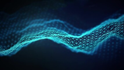 Computer data flow background.  EPS 10. Big data network technology wave. Seamless loop 4k
