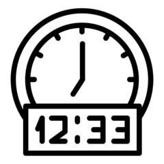 Wall Mural - Watch time icon outline vector. World zone