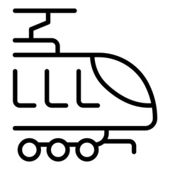 Sticker - Speed train icon outline vector. Road track