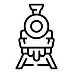Sticker - Classic train icon outline vector. Traffic track