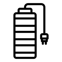 Sticker - Full charging icon outline vector. Recharge power