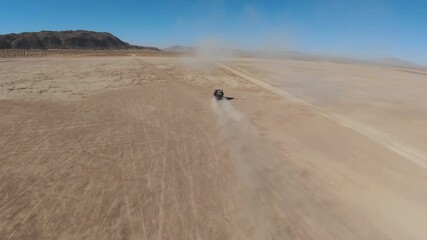 Wall Mural - Off-road Car Driving in the Desert