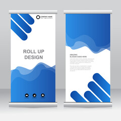 Wall Mural - Roll up banner stand template design. Vertical banner template. Universal stand for conference, seminar, exhibitions, promo banner vector background. Modern publication x-banner and flag-banner.