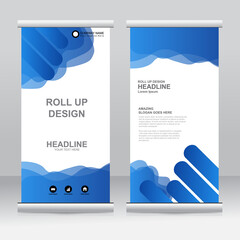 Wall Mural - Roll up banner stand template design. Vertical banner template. Universal stand for conference, seminar, exhibitions, promo banner vector background. Modern publication x-banner and flag-banner.