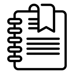 Poster - Paper notebook icon outline vector. Sheet note