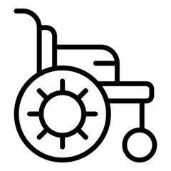 Canvas Print - Clinic wheelschair icon outline vector. Nurse doctor
