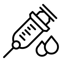 Wall Mural - Nurse injection icon outline vector. Help service