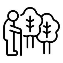 Walking Park Icon Outline Vector. Clinic Care