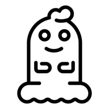 Funny Jelly Icon Outline Vector. Candy Gummy