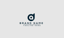 DA Logo Design Template Vector Graphic Branding Element.