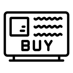 Wall Mural - Buy order icon outline vector. Data summary