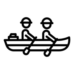 Wall Mural - River boat trip icon outline vector. Walk travel
