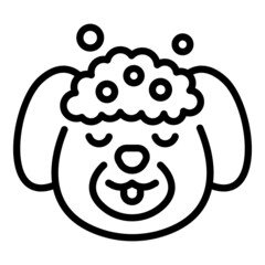 Canvas Print - Pet dog shower icon outline vector. Spa bath