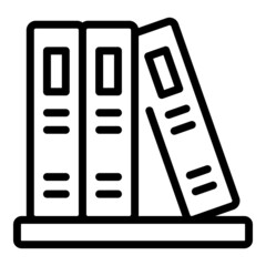 Wall Mural - Book stack icon outline vector. Homework help