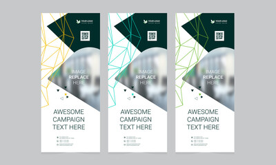 Wall Mural - Roll up banner vector template