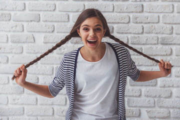 Wall Mural - Cute teenage girl