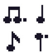 Pixel Illustration of musical notes