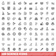 © ylivdesign - 100 science icons set, outline style