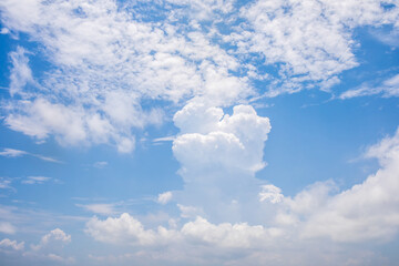 Wall Mural - blue sky with small white clouds for background usage.