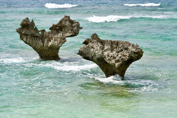 Poster - Heart Rock in the sea.