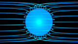 Fototapeta Do przedpokoju - Illustration of a quantum particle surrounded by its energy field