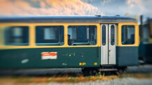 Moving Steam Train Mocanita In Romania. Lensbaby Effect